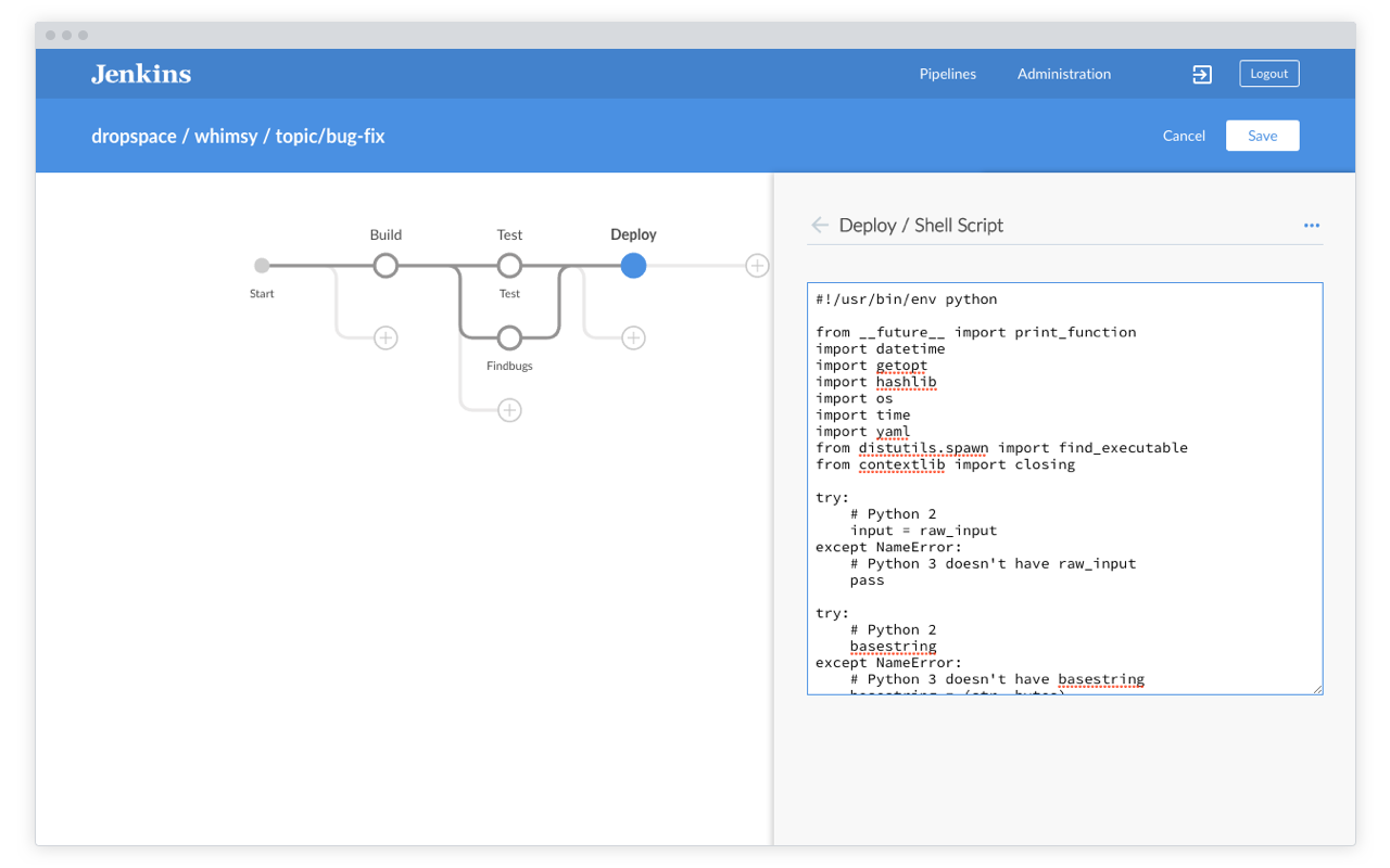 Editor with open step